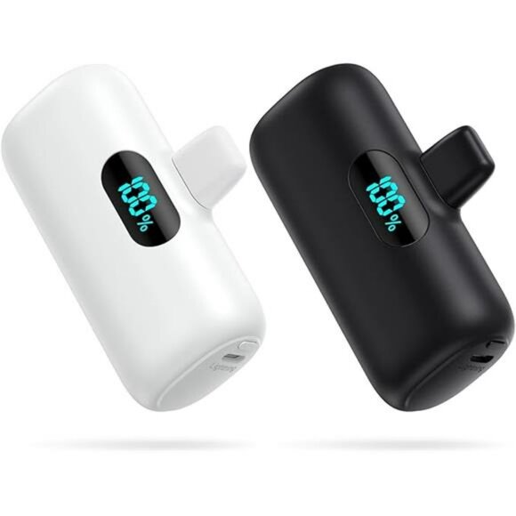 Mini Portable iPhone Charger 5000mAh Power Bank Fast Charging 2 Pack Backup - Picture 8 of 8